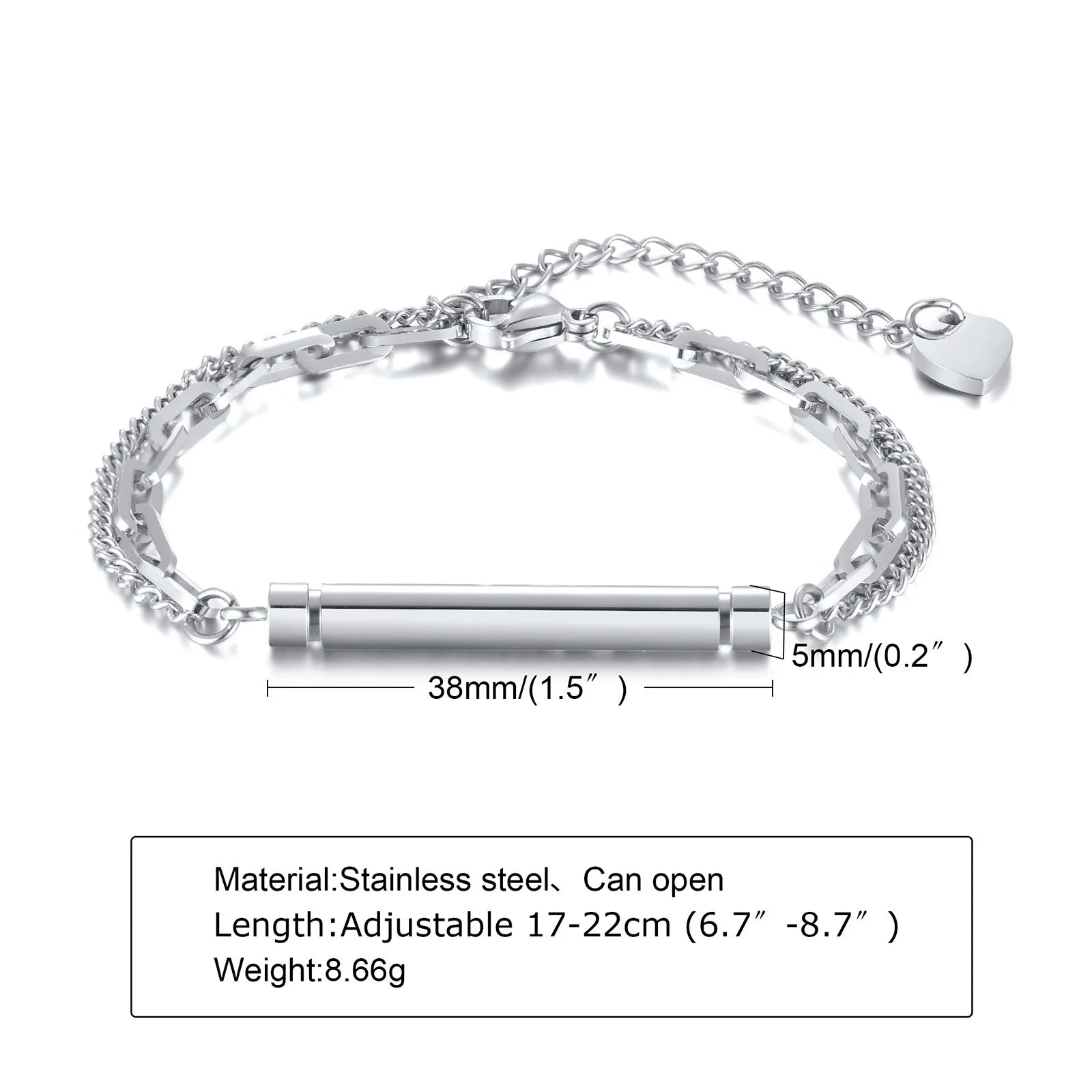 Cremation Urn Bracelet Ashes Holder Memorial Wristband