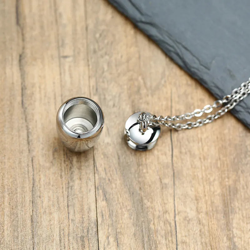 Stylish Perfume Holder Ashes Cremation Urn Punk Rock Necklace