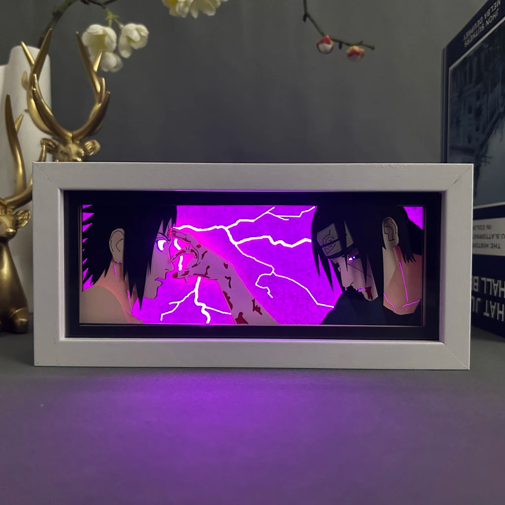 3D Anime LED Light Box Uchiha Itachi Action Figure