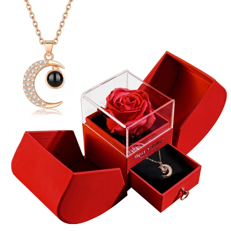 Mother's Day Necklace  Gifts Forever Rose Gift Box Jewelry