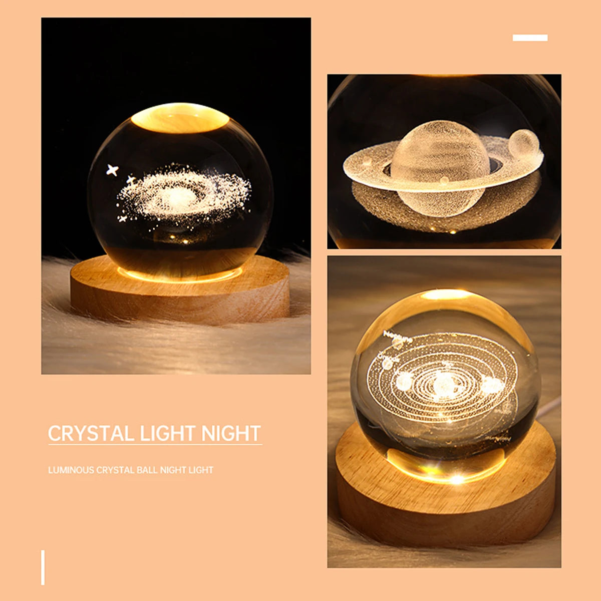 Night Light Galaxy 3D Planet Moon Lamp