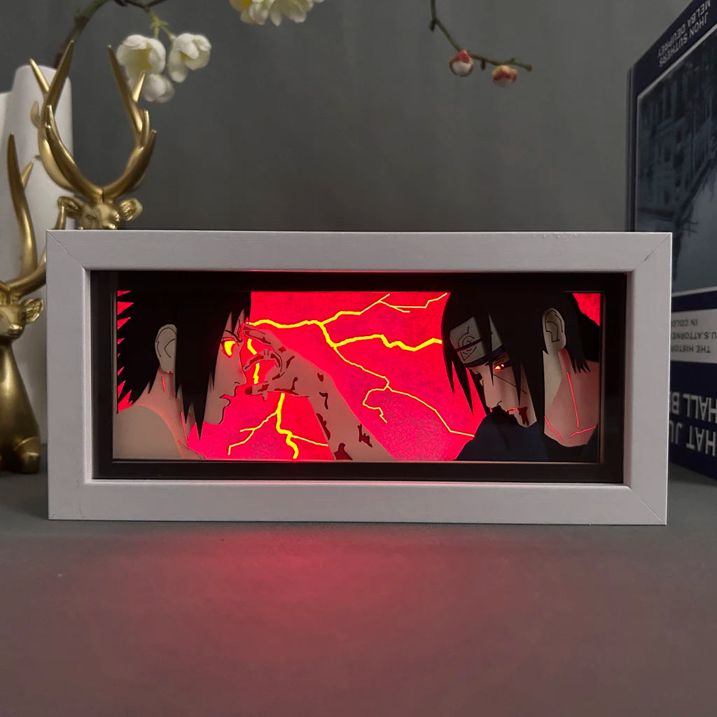 3D Anime LED Light Box Uchiha Itachi Action Figure