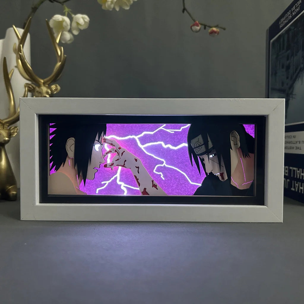 3D Anime LED Light Box Uchiha Itachi Action Figure