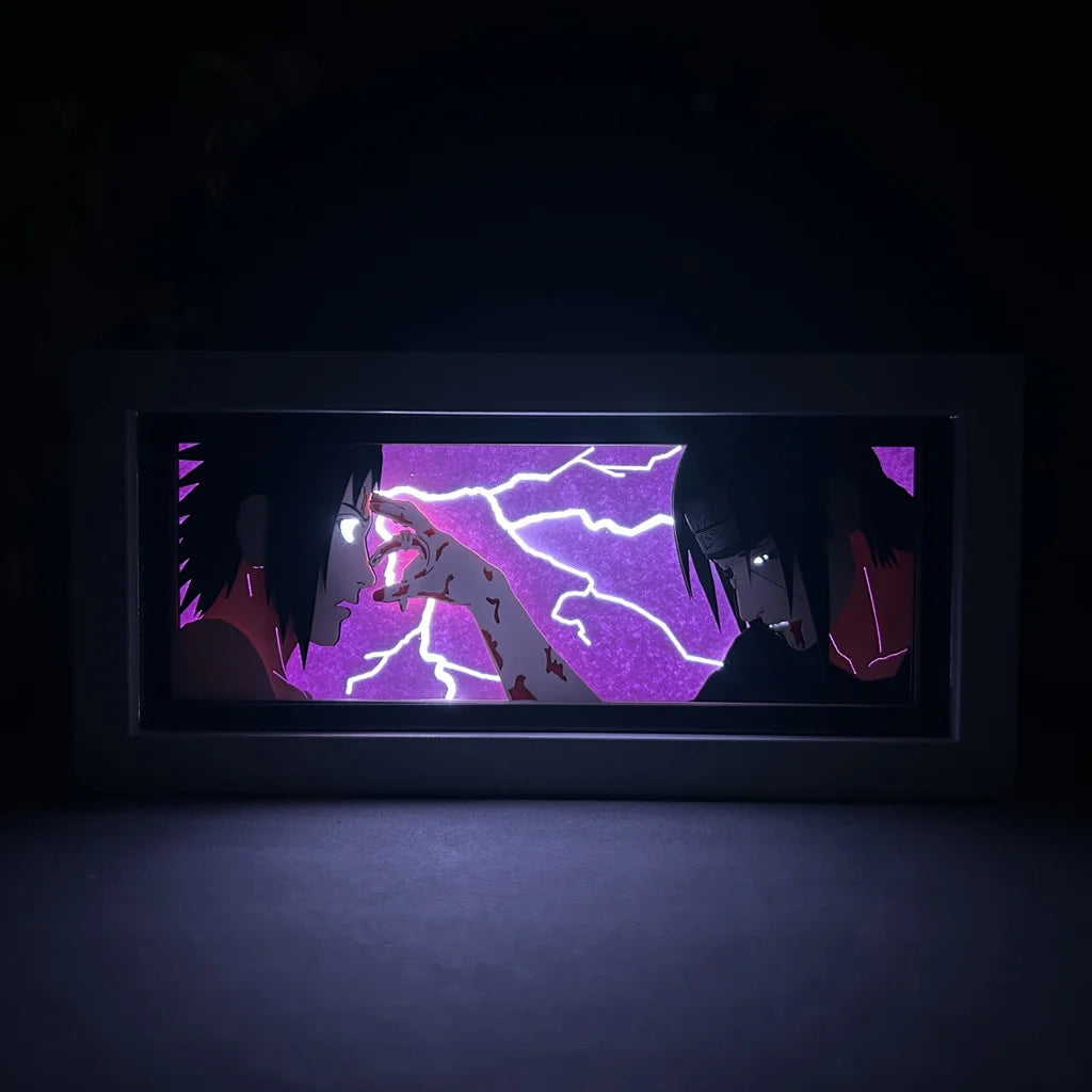 3D Anime LED Light Box Uchiha Itachi Action Figure