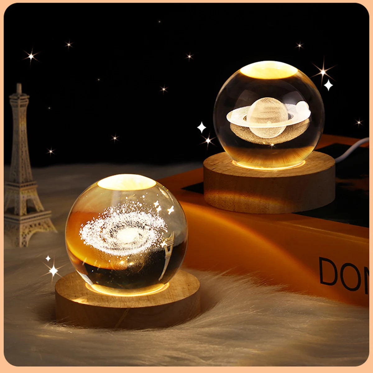 Night Light Galaxy 3D Planet Moon Lamp